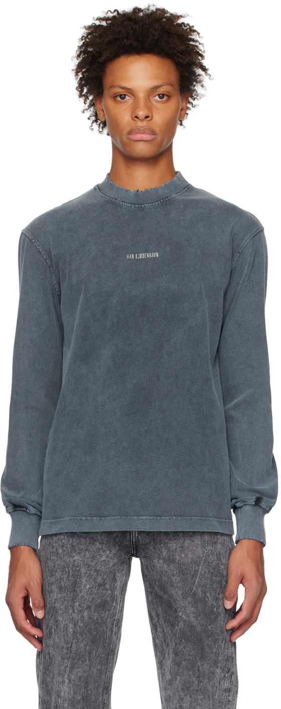 Han Kjobenhavn Gray Distressed T-shirt In Distressed Dark Grey