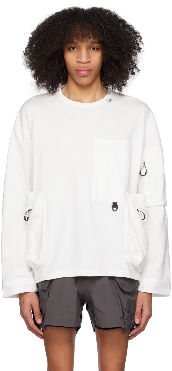 Cmf Outdoor Garment White D-ring Long Sleeve T-shirt