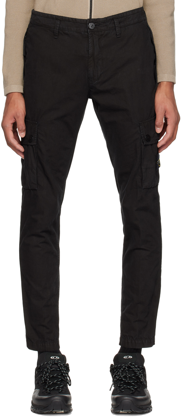 Black Patch Cargo Pants