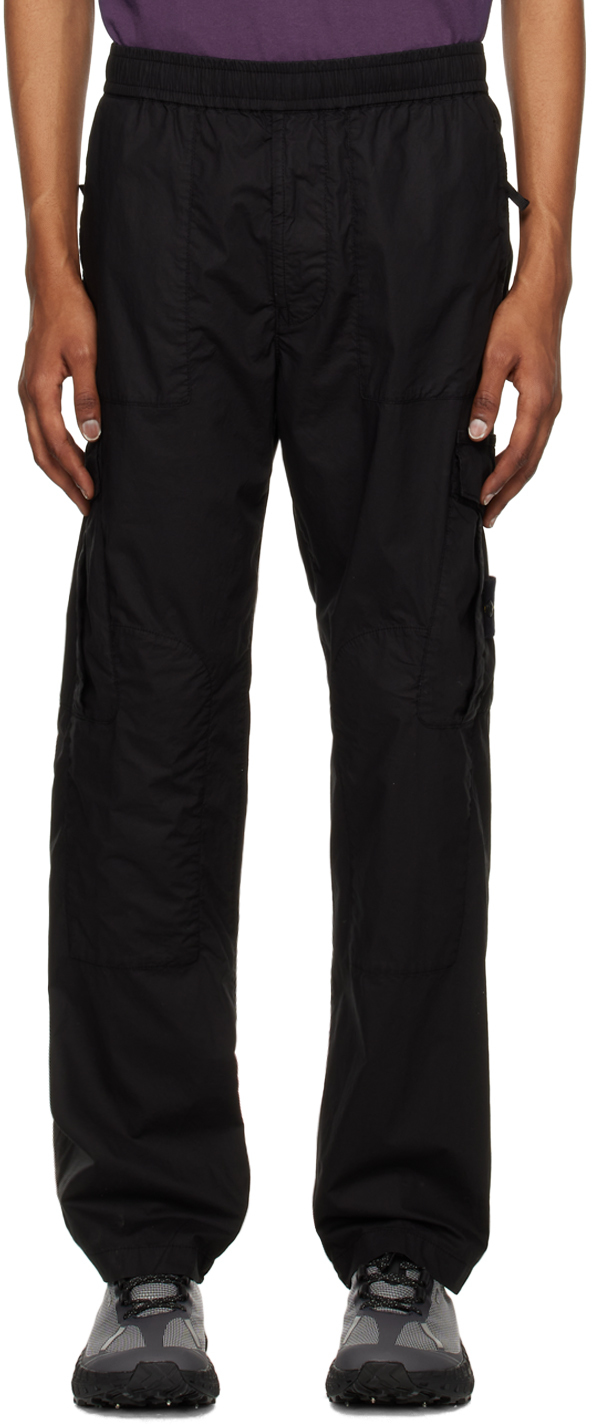 Black Patch Cargo Pants