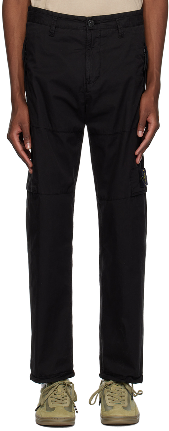 Black Garment-Dyed Trousers