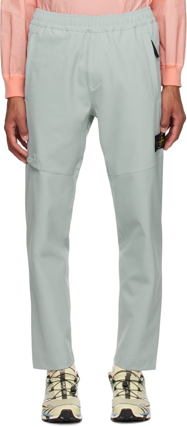 Stone Island Blue Patch Trousers In V0041 Sky Blue