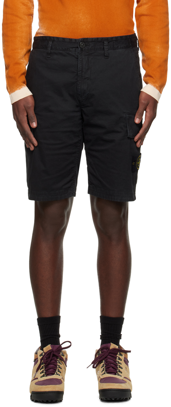 Black Slim-Fit Shorts