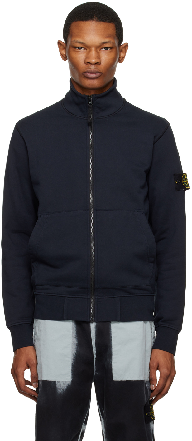 Stone Island Navy Patch Sweater In A0020 Navy