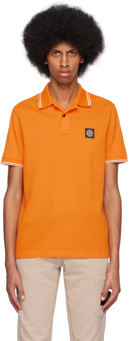 STONE ISLAND ORANGE 2SC18 POLO