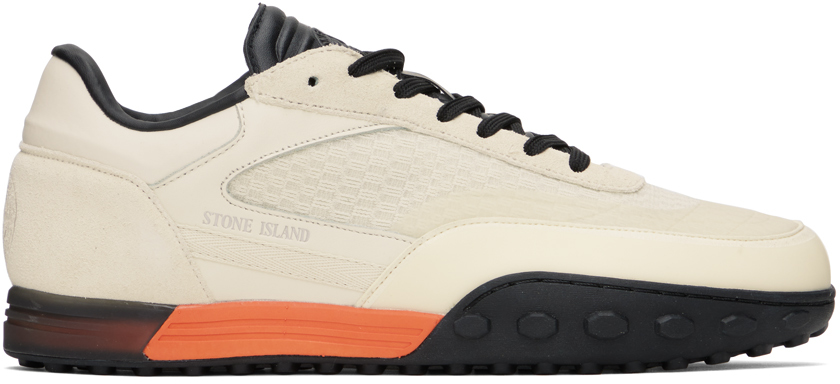 Stone Island Football Sneakers Ivory In White