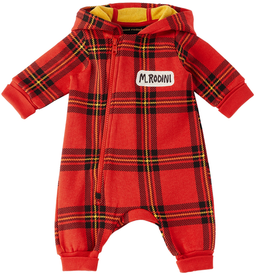 Baby Red Check Jumpsuit by Mini Rodini SSENSE