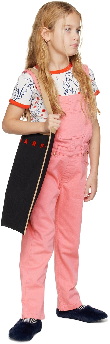 Mini Rodini Kids Pink Nessie Overalls In 28 Pink