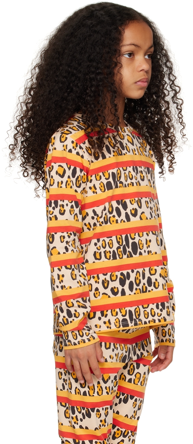 Shop Mini Rodini Kids Multicolor Leopard Stripe Long Sleeve T-shirt In 00 Multi