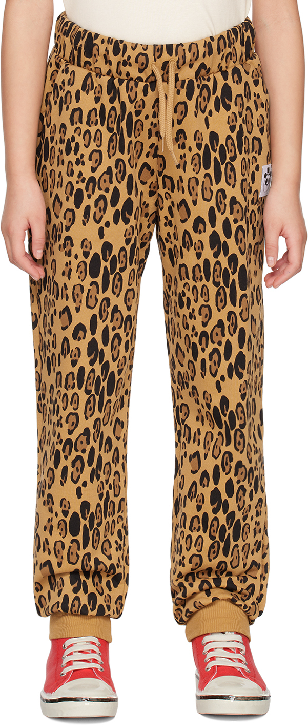 Mini Rodini Kids Tan Leopard Lounge Pants