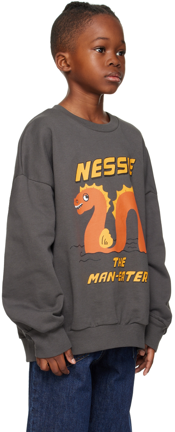 Shop Mini Rodini Kids Black 'nessie' Sweatshirt In 99 Black