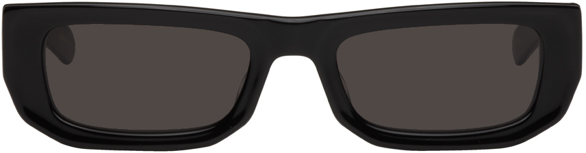 Flatlist Eyewear Black Bricktop Sunglasses In Solid Black / Solid