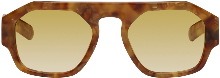 Flatlist Eyewear Tortoiseshell Lefty Sunglasses In Fancy Amber Tortoise