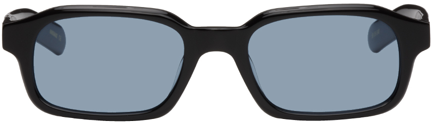 Flatlist Eyewear Black Hanky Sunglasses In Solid Black