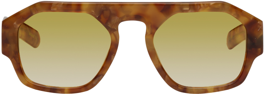 Flatlist Eyewear Tortoiseshell Lefty Sunglasses In Fancy Amber