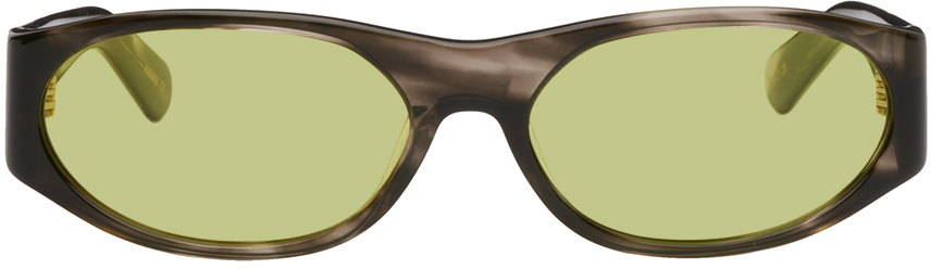 Flatlist Eyewear Gray Eddie Kyu Sunglasses In Grey Havana/solid Ne