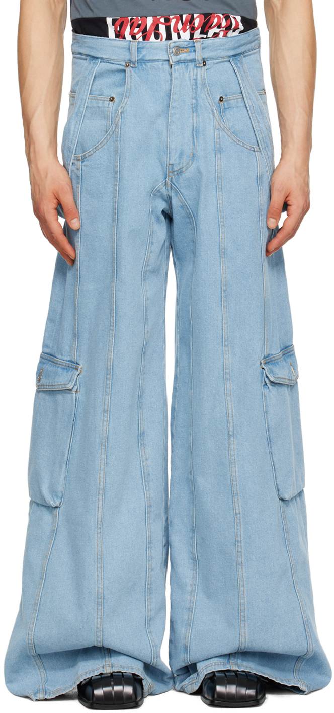 EGONlab Blue Cargo Jeans