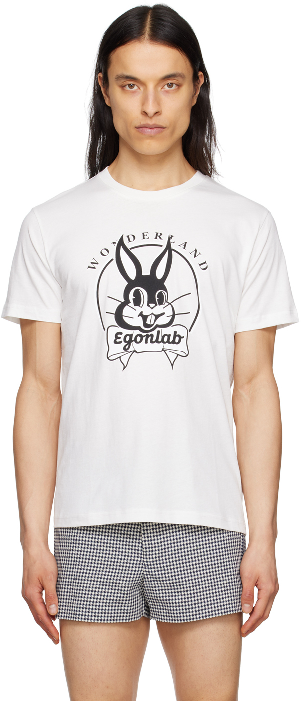 White Bunny T-Shirt by EGONlab on Sale