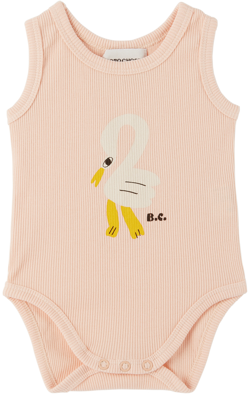 Shop Bobo Choses Baby Pink Pelican Bodysuit In 500 Pink