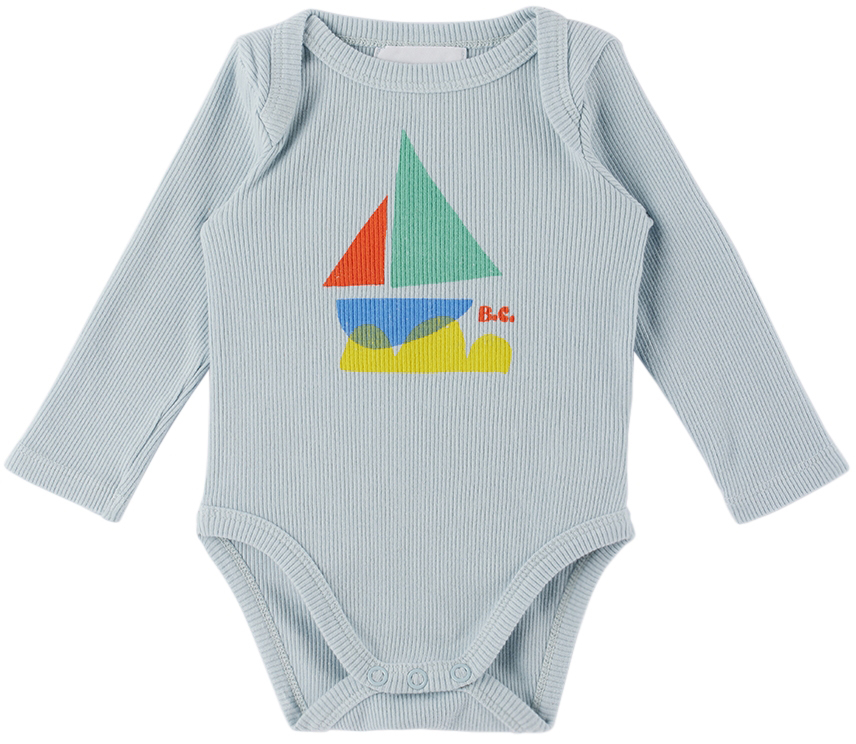 Baby Blue Sail Boat Bodysuit by Bobo Choses SSENSE