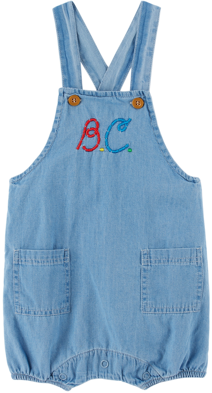 Bobo Choses Baby Blue Sail Rope Romper In 400 Light Blue