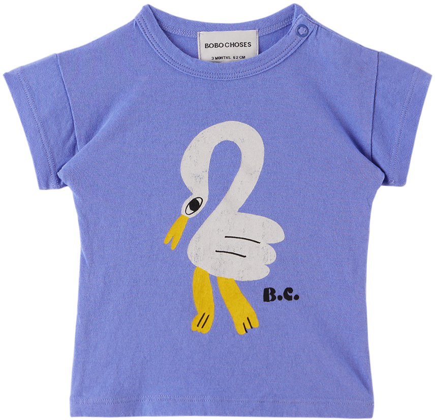 Bobo Choses Baby Blue Pelican T-shirt In 410 Blue