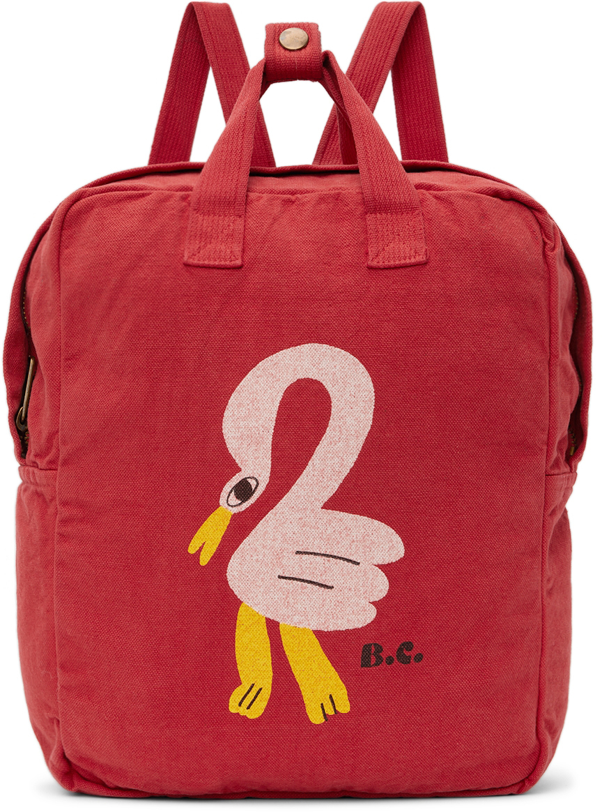Bobo Choses Pelican-print School Backpack In 红色