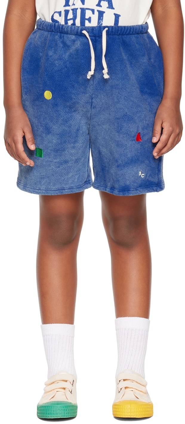 Bobo Choses Kids Blue Geometric Shapes Shorts