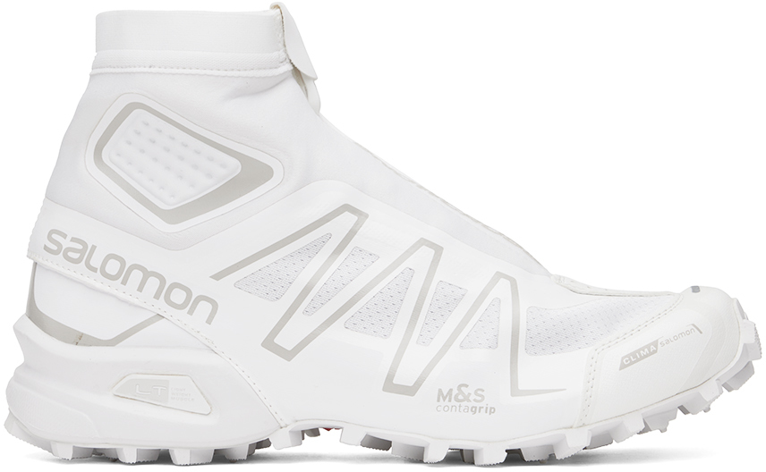 Salomon Women's Snowcross High Top Sneakers In White/lunar Rock 