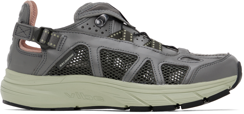 Shop Salomon Gray Techsonic Sneakers In Pewter/desertsag/bel