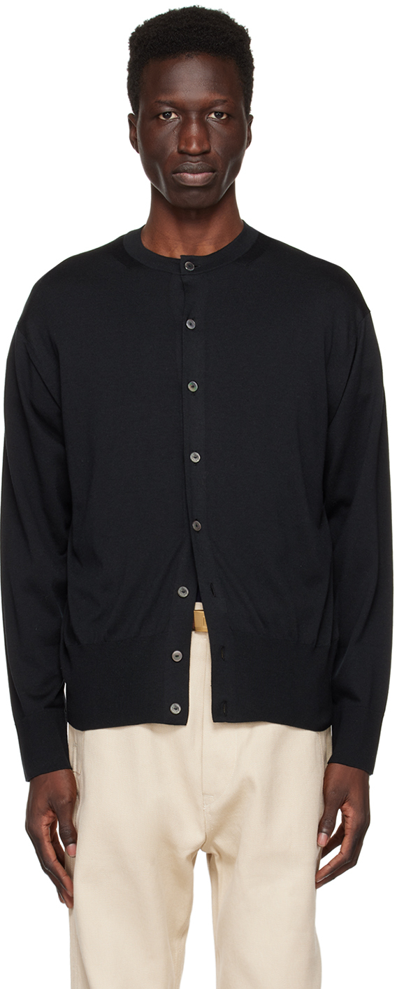 Taiga Takahashi Black Crewneck Cardigan | ModeSens