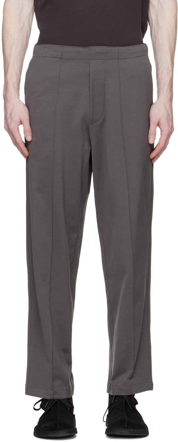 Lady White Co. Gray Band Trousers In Pewter