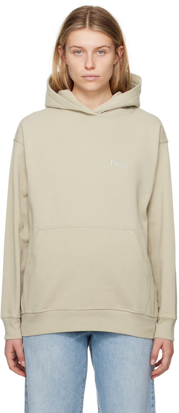 Dime Taupe Classic Hoodie In Jade