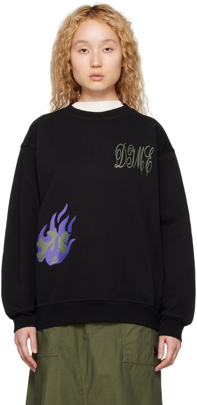 Dime Black Flamepuzz Sweatshirt