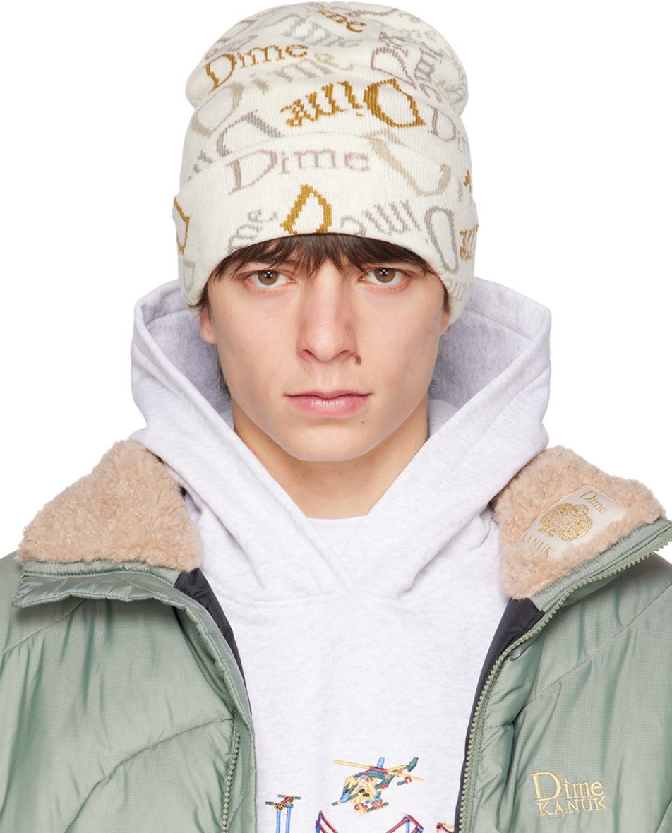 Dime Off-white 'haha!' Beanie | ModeSens