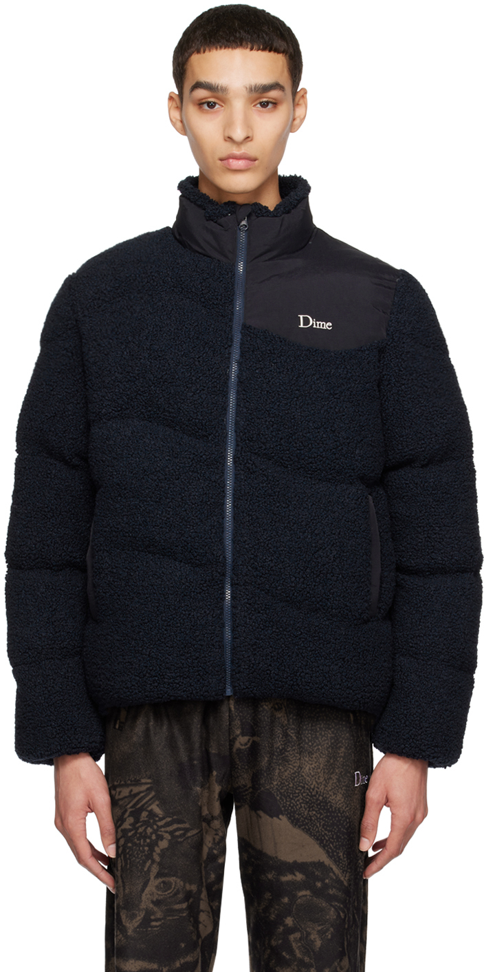 Dime Navy Puffer Jacket In Blue | ModeSens