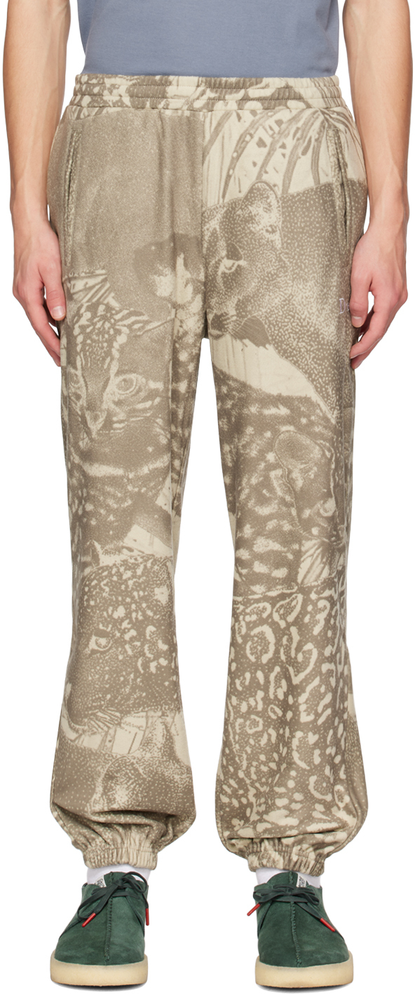 Dime: Tan Graphic Lounge Pants | SSENSE Canada