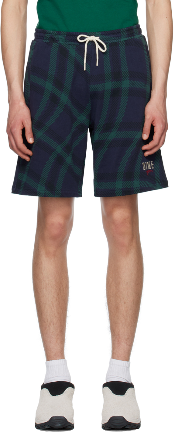 Shop Dime Navy Plaid Shorts
