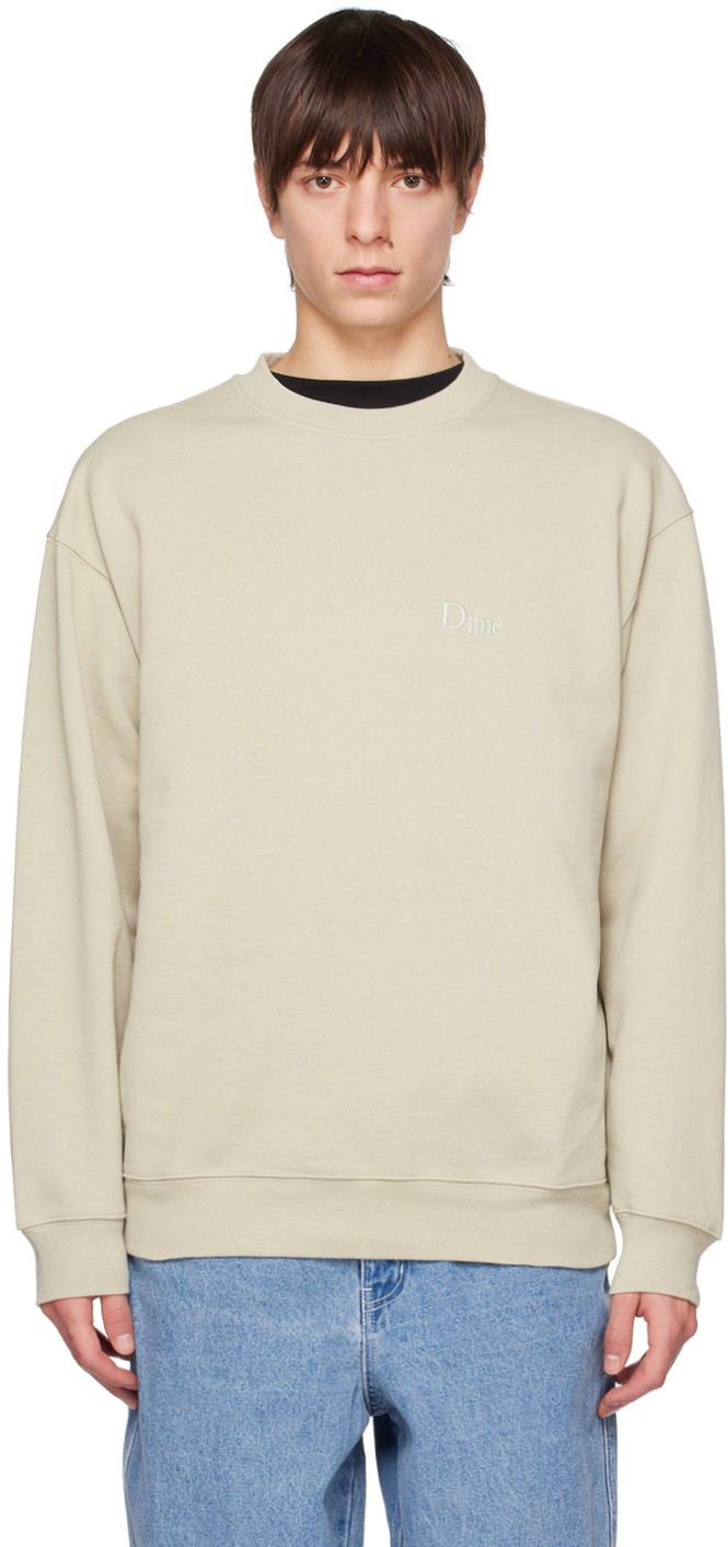 Dime Taupe Classic Sweatshirt In Light Jade