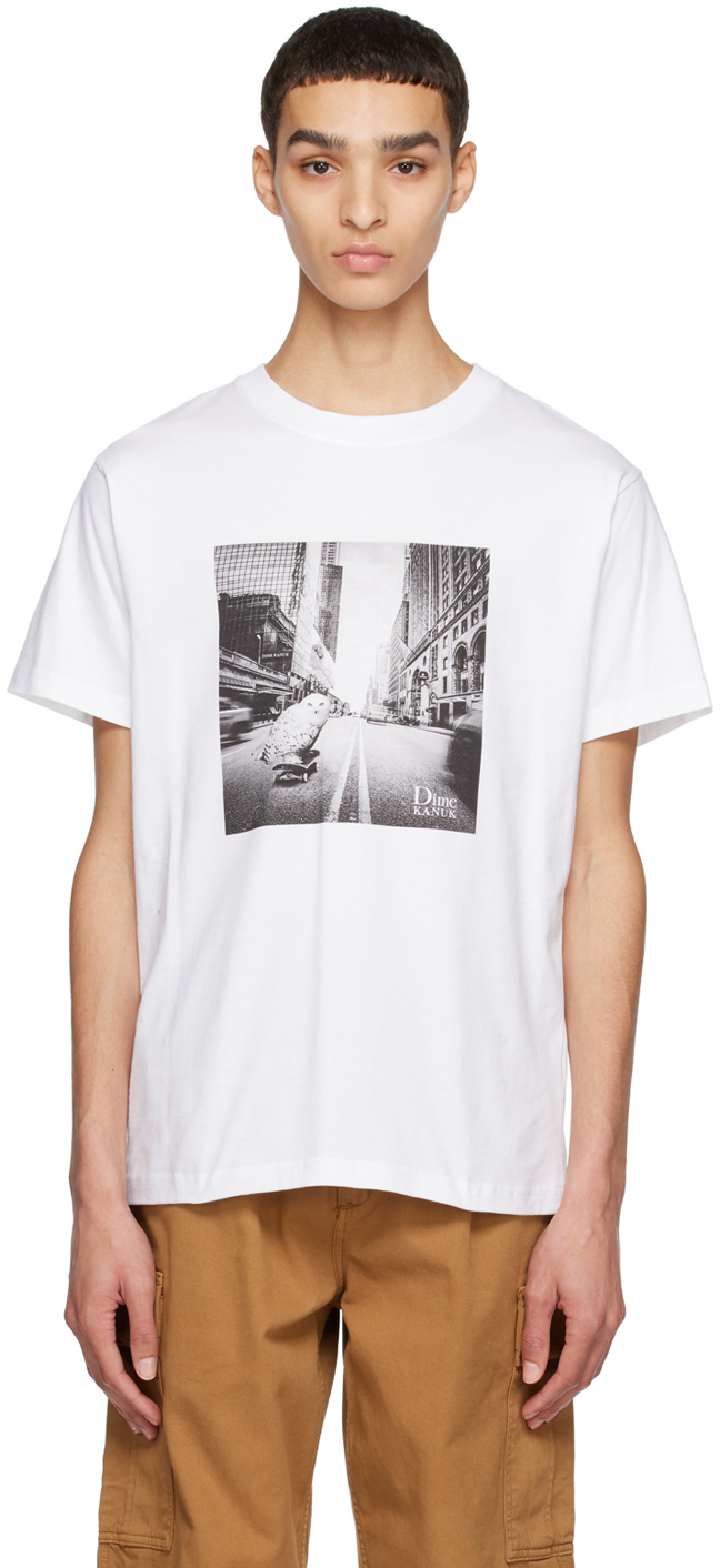 Dime: White Kanuk Edition Tony Owl T-Shirt | SSENSE Canada