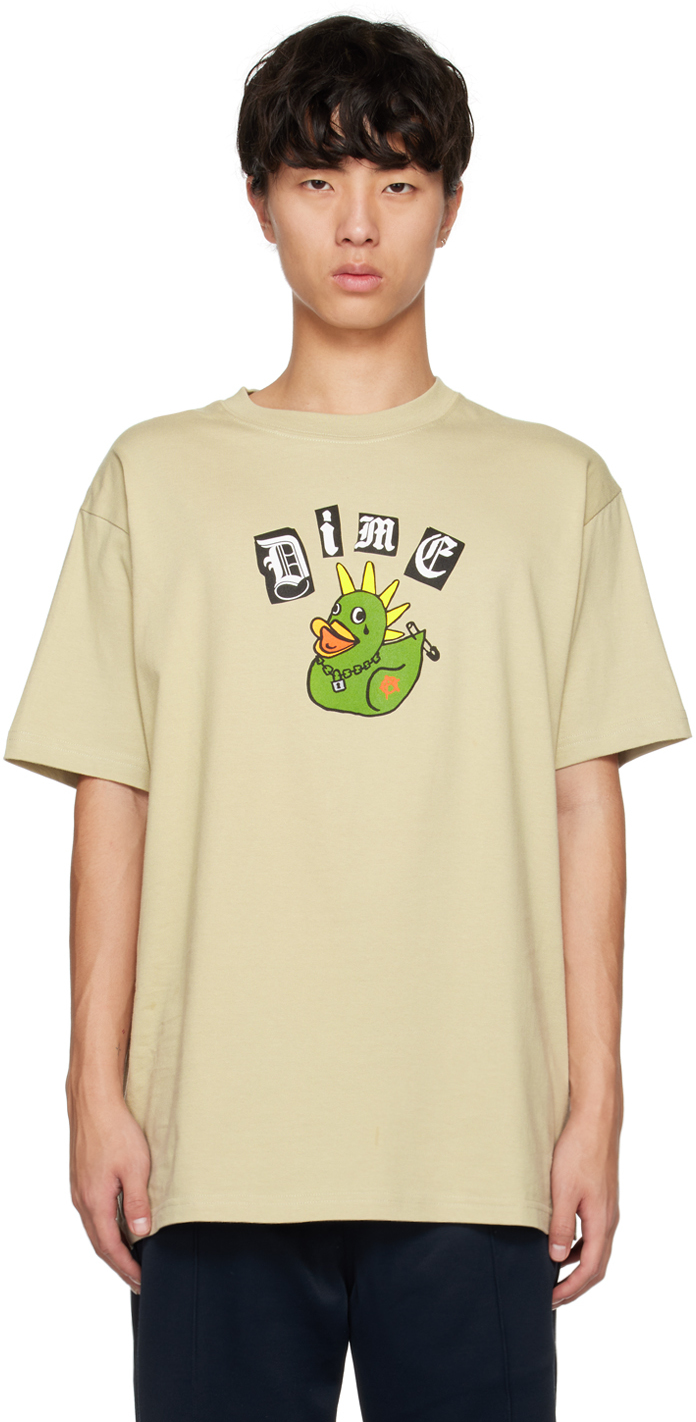 Dime Khaki Rebel T-shirt In Light Jade