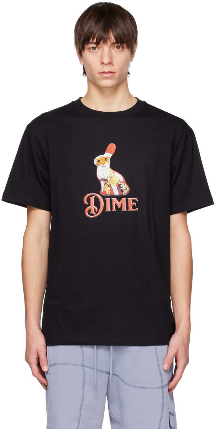 DIME BLACK SANTA BUNNY T-SHIRT