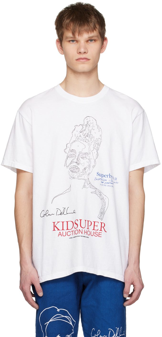 KIDSUPER WHITE 'PAINT BY NUMBER' T-SHIRT