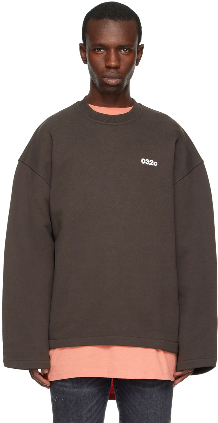 032c: Brown 'Grosse Freiheit' Sweatshirt | SSENSE