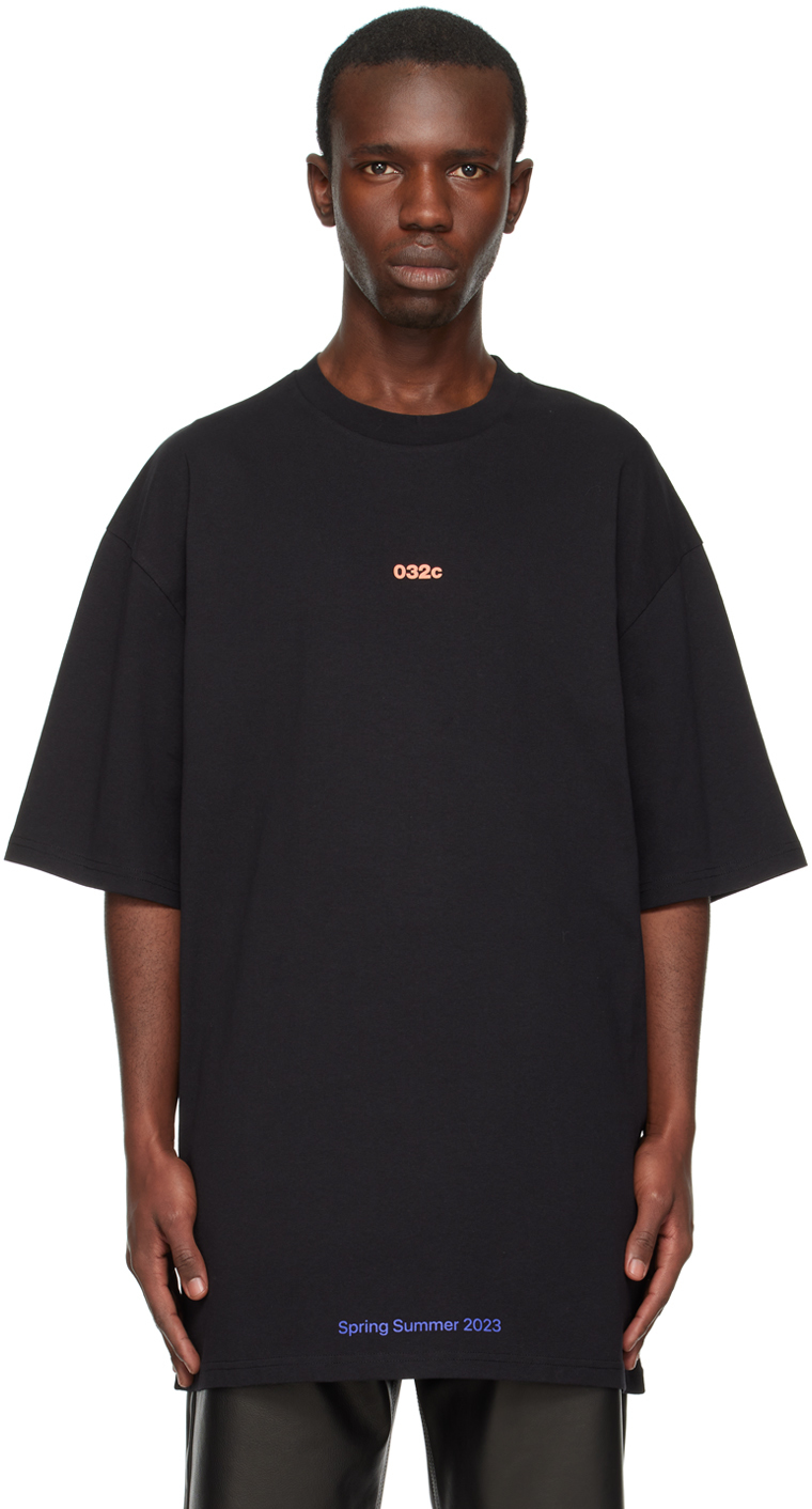 032c: Black 'Grosse Freiheit' T-Shirt | SSENSE Canada