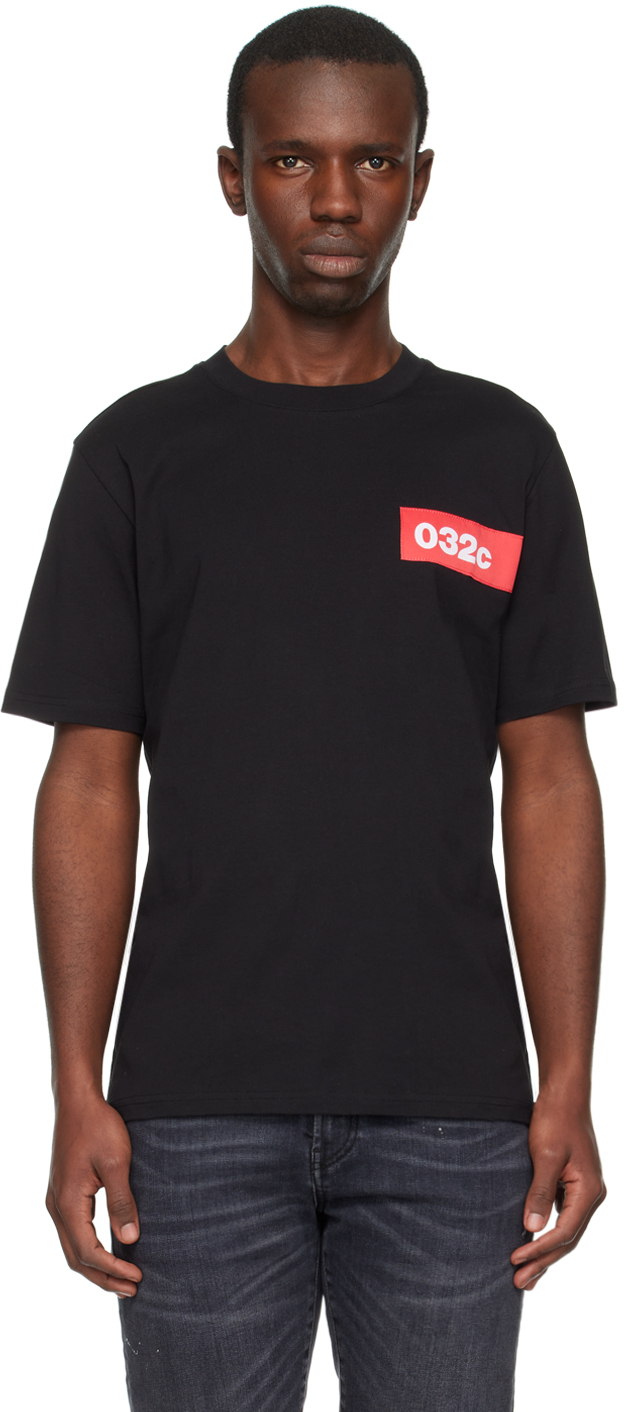 Shop 032c Black Taped T-shirt