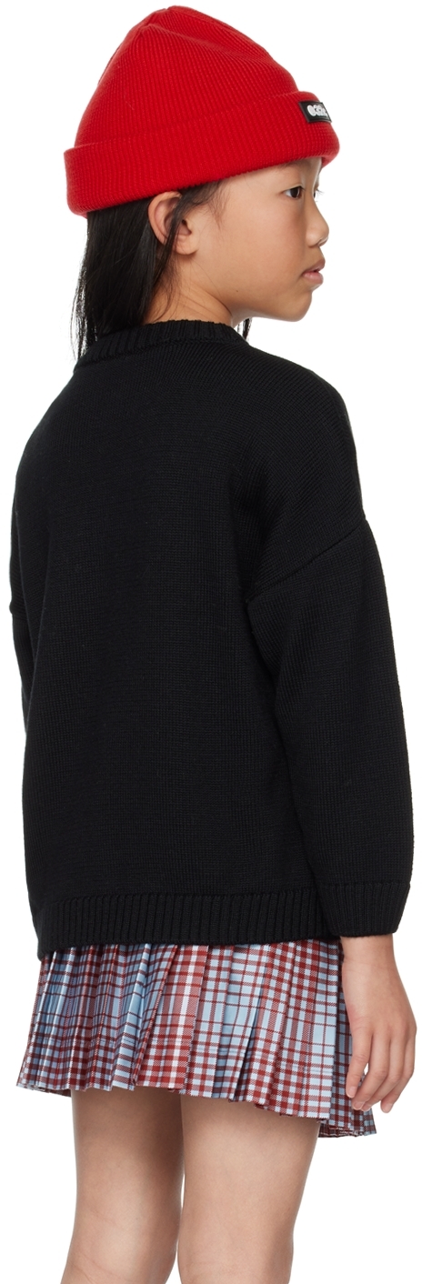 032c Ssense Exclusive Kids Black Sweater In Black