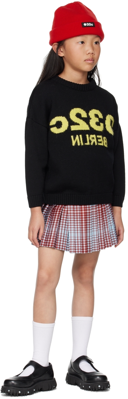 032c Ssense Exclusive Kids Black Sweater In Black