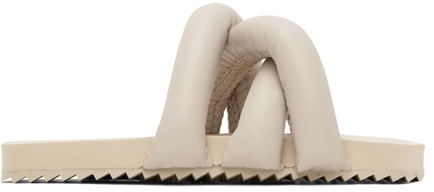 Shop Yume Yume Beige Tyre Sandals In Pelican