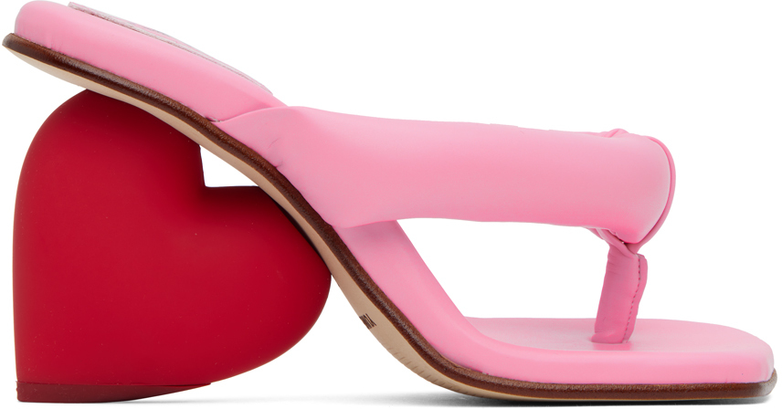 Yume Yume Pink Love Heeled Sandals In Gum / Red | ModeSens